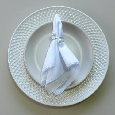 Imagem de Conjunto de Argolas para Guardanapos Mesa Posta Completa com Pérolas -