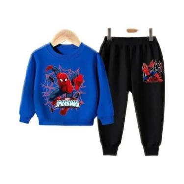 Imagem de Conjunto De Moletom E Calça Infantil Masculino Com Estampa De Desenho 