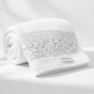 Imagem de Toalha de Rosto Karsten Provence 100% Algodão - Barra Floral Grossa Ma