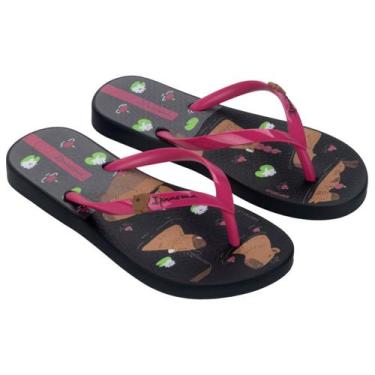 Imagem de Chinelo De Dedo Infantil Capivara Feminino Ipanema Hype, Preto, Rosa, 