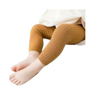 Imagem de Leggings Tricotadas Para Meninas E Meninos, Calças Sólidas Para Bebês 