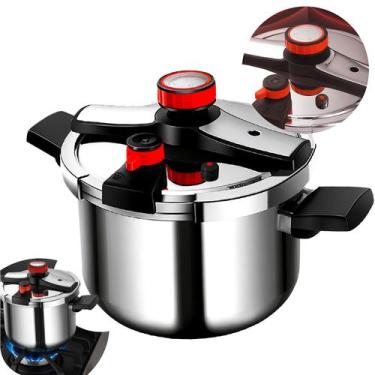 Imagem de Panela De Pressão De Aço Inox Indução E Gás Antiaderente Fechamento Ex