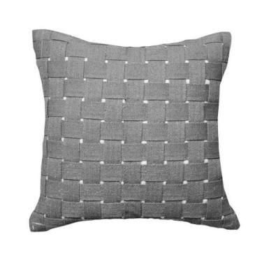 Imagem de Capa De Almofada Decorativa Moderna Trance 45 X 45 Artesanal cor Cinza