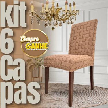 Imagem de Belga - Kit 6 Capas de Cadeira Linha Gold - Caramelo - OK Darling