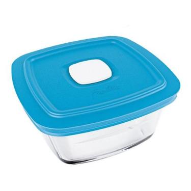 Imagem de Pote Quadrado Facilita em Vidro com Tampa em Plástico 300ml - Marinex,