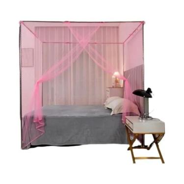 Imagem de Mosquiteiro Grande Para Cama De Solteiro Com Tela Fina, Uma Porta E Am