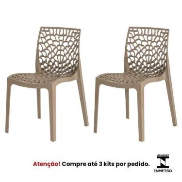 Imagem de Kit 2 Cadeiras Gruvyer Nude Sala Cozinha Jantar - WAW DESIGN