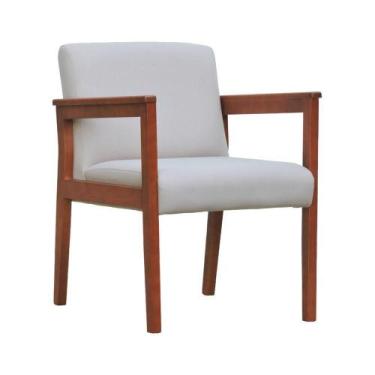 Imagem de Poltrona Veneza Estrutura Em Madeira Maciça Assento E Encosto Estofado