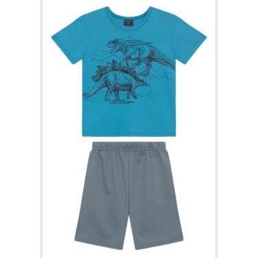 Imagem de Conjunto Infantil Dinos Guloseima, Azul, 2