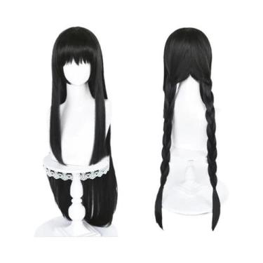 Imagem de Peruca Sintética Preta De 90cm De Comprimento Para Cosplay Akemi Homur