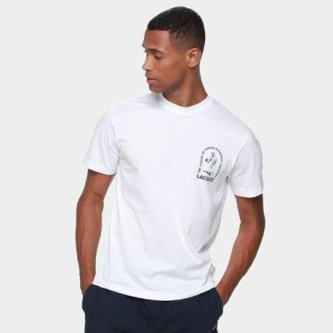 Imagem de Camiseta Lacoste Casual Masculina, Branco, M