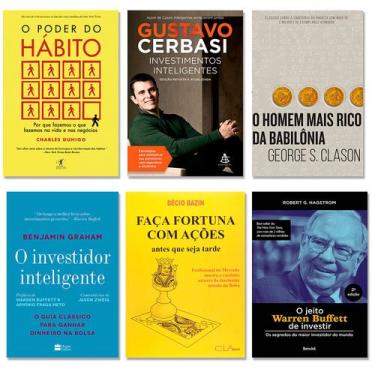 Imagem de Kit Poder do Hábito + Faça Fortuna Com Ações + Jeito Warren Buffett de