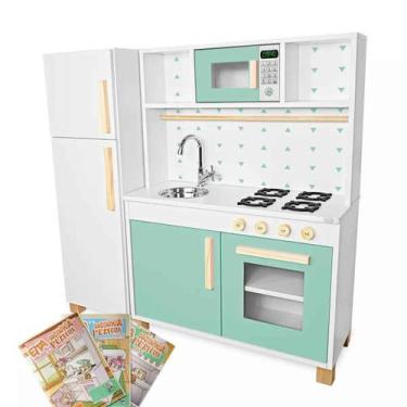 Imagem de Cozinha Infantil com Geladeira Kit Livro Educativo - Eita Casa Perfeit