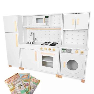 Imagem de Cozinha Infantil com Geladeira e Máquina de Lavar Kit Livro Educativo 