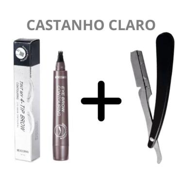 Imagem de Caneta para Preenchimento de Barba Modelo a Prova D'agua e Suor 24horas com Navalhete C...