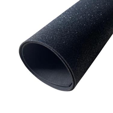 Imagem de Placa de Eva com Glitter Dubflex Atóxica 40x48cm Preto Kit 10 Folhas para Artesanato e...