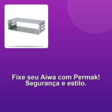 Imagem de Cinta Metálica para Auto Rádio Aiwa 130-D com Fixação Segura em Metal Resistente Prata...