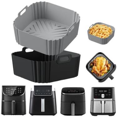 Imagem de Forros de fritadeira de silicone LYHOLKEER para Ninja Air Fryer Pro XL