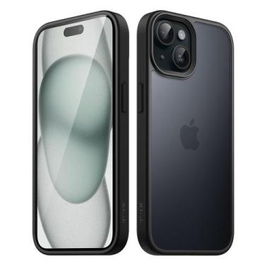 Imagem de Capa de telefone JeTech Matte para iPhone 15 de 6,1 polegadas preta