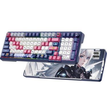 Imagem de Teclado Mecânico Sem Fio RiSophy 98 Teclas RGB com Gasket Mount