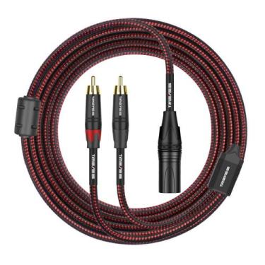 Imagem de Cabo TIMEYES Dual RCA para XLR Y 2m - XLR macho de 3 pinos para 2 x RC