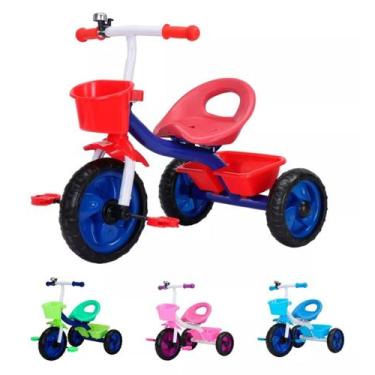 Imagem de Triciclo Infantil Passeio com Pedal Jony Baby Style, Vermelho