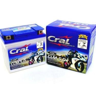 Imagem de Bateria moto Cral CLM 5 D 5ah Honda Cg Titan Biz Bros Fan Yamaha fazer
