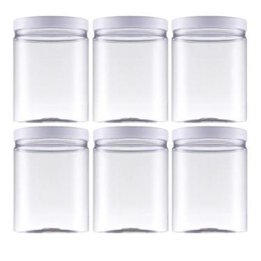 Imagem de Kit 6 Pote De Plástico Cristal Com Tampa 1 Litro Mantimento - - Panamb