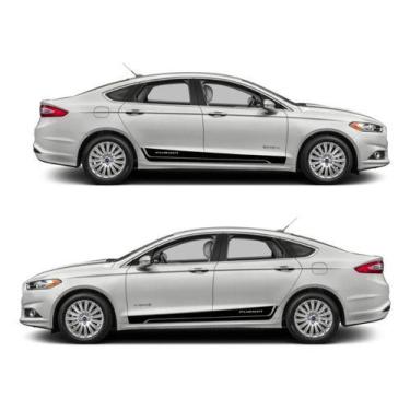 Imagem de Kit 3 Adesivo Carro Ford Fusion Faixas Laterais E Traseira - onl
