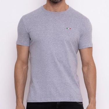 Imagem de Camiseta Masculina Básica Vih Triny com Bordado no Estilo Algodão Premium Itália-Masculino