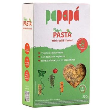 Imagem de Macarrão Infantil Papapá com Vegetais Mini Fusili Tricolor BABY ROO 8 