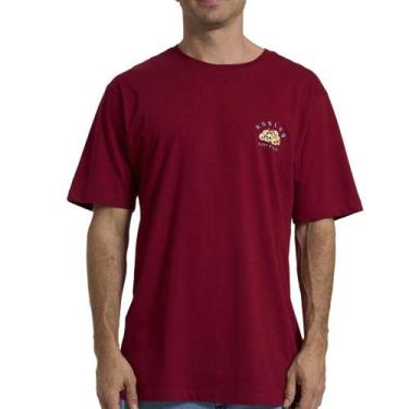 Imagem de Camiseta Hurley Sea Monster WT26 Masculina Vinho, GG, Vermelho escuro