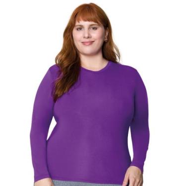 Imagem de Camiseta Plus Size Manga Longa Feminina Com Proteção UV Selene, X1, Ro