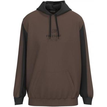 Imagem de Moletom Masculino Free Surf 111007123 C/Capuz, Marrom, Preto, P
