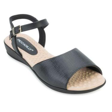 Imagem de Sandália Piccadilly PD23-500344, 37, Preto, Bege