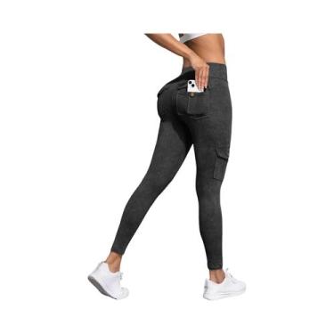 Imagem de Leggings Femininas Elásticas Com Efeito Levanta Bumbum, Estampadas Com