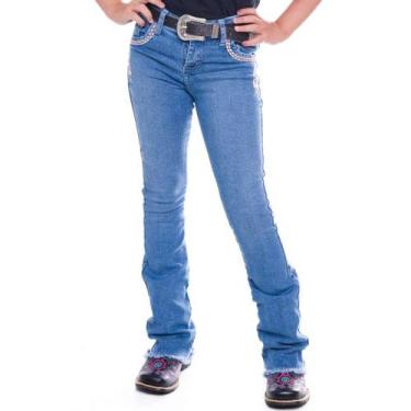 Imagem de Calça Jeans Flare Infantil Menina Lady Chic Boy Ancr Best Rodeio Moda 