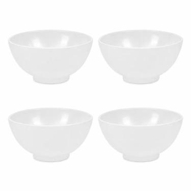 Imagem de Mini Tigela Melamina 12,5cm Branca Resistente Kit 4 Un - TUUT