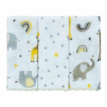 Imagem de Pano De Boca Estampado Com Acabamento Festonê 34x40cm Baby Bublim Inco