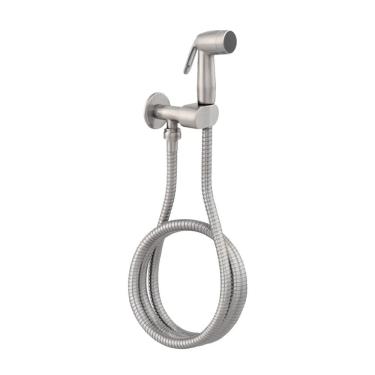 Imagem de Ducha Higiênica DP8010 para Banheiro com Acabamento Aço Escovado Inox Drop Metais