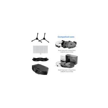 Imagem de Kit reposição para Robô Aspirador KABUM! smart K1000/K1100 - 1 Filtro HEPA +2 Escovas Laterais +1 Reservatório +1 Escova Rotativa - PRMA421