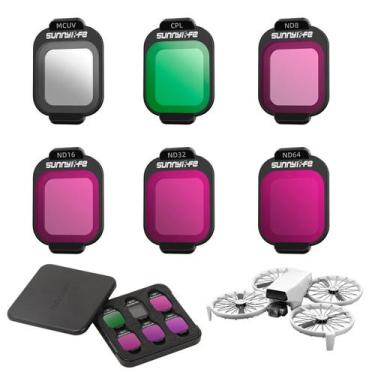 Imagem de kit Filtro ND 8 16 32 64 MCUV CPL Drone Flip DJI - Sunnylife