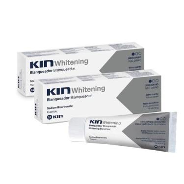 Imagem de Creme Dental Kin Progressive Whitening Branqueador com 75ml  Kit com d