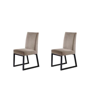 Imagem de Conjunto com 2 Cadeiras Hera I Bege 98 cm