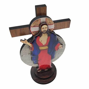 Imagem de Crucifixo Das Santas Chagas 3D De Mesa 15 Cm