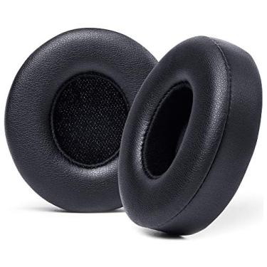 Imagem de Almofadas WC para Solo Beats 2 e 3 da Wicked Cushions - Almofadas de ouvido para fones de ouvido sem fio Solo Beats 2 e 3 - Couro macio, espuma de memória luxuosa, adesivo forte | Preto