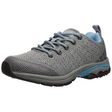 Imagem de Propét Petra Tênis de caminhada feminino, Cinza-claro/azul claro, 12 Wide