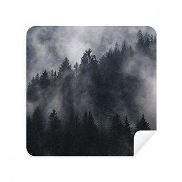 Imagem de Dark Forest Mountain Fog Óculos de neblina tecido de camurça para limpeza de tela, pacote com 2