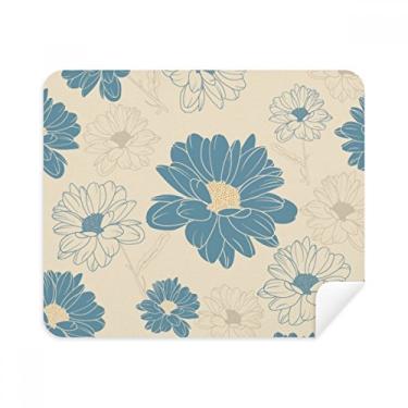 Imagem de Pano de limpeza de crisântemo azul flor limpador de tela 2 peças tecido de camurça