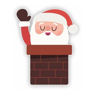 Imagem de Adesivo Para Vitrine Papai Noel Natal - Modelo 05